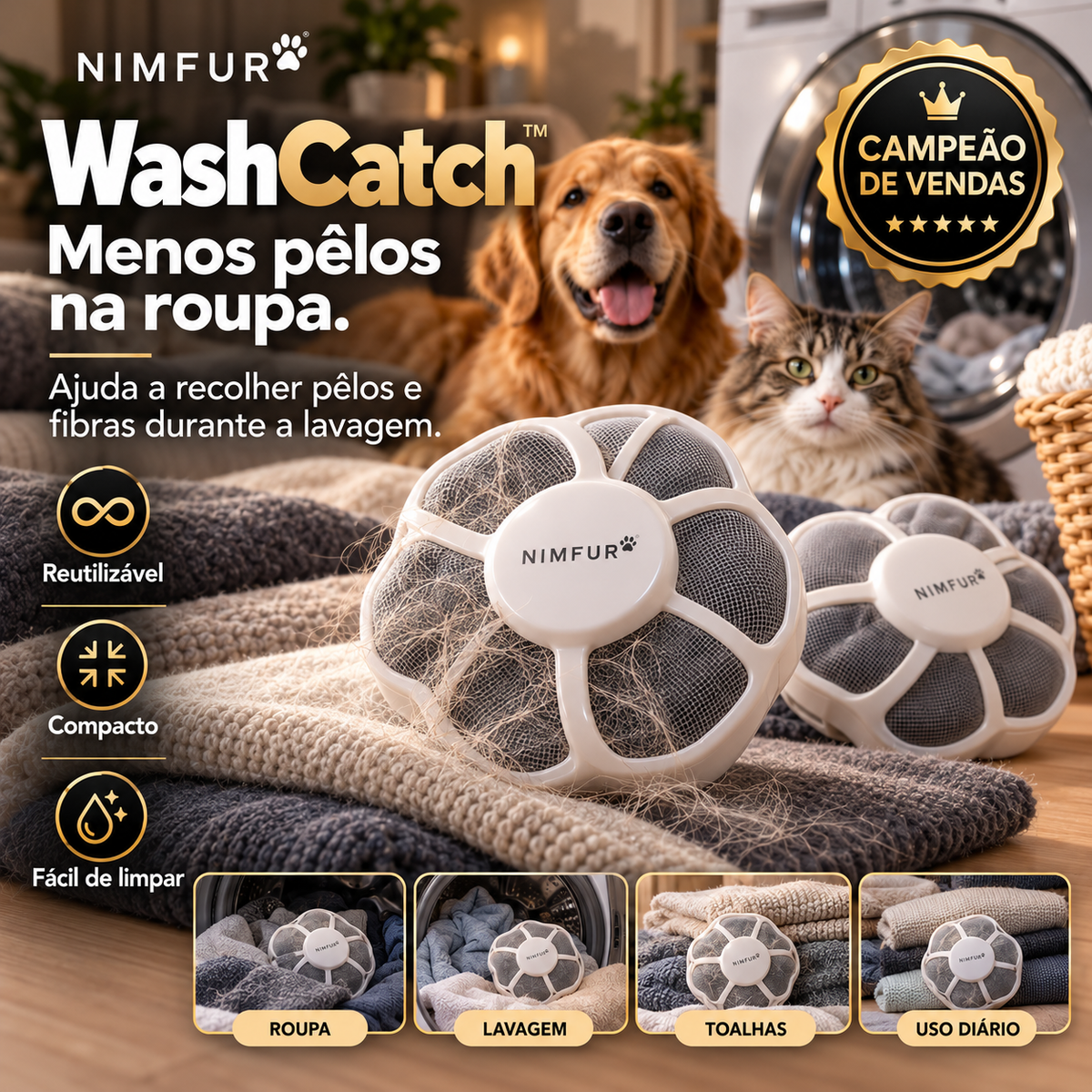 NIMFUR WashCatch - imagem promocional premium